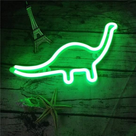 Cute Dinosaur Night Light for Kids Gift's LED Dinosaur Neon Signs Dino Lamp - Picture 4 of 6